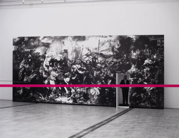 Scotch Pink (Pee-Pee in a Cake), photograph on MDF board, self-adhesive tape, 100 x 130 x 3 cm, 2009/2015, from the Zachęta—National Gallery of Art collections